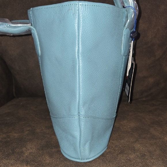 Blue Leather Tote Bag - Picture 2 of 9